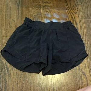 Black Low-Rise Hotty Hot Lululemon Shorts